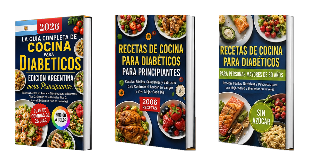 Compra 1 y lleva 3 libros de cocina para diabéticos